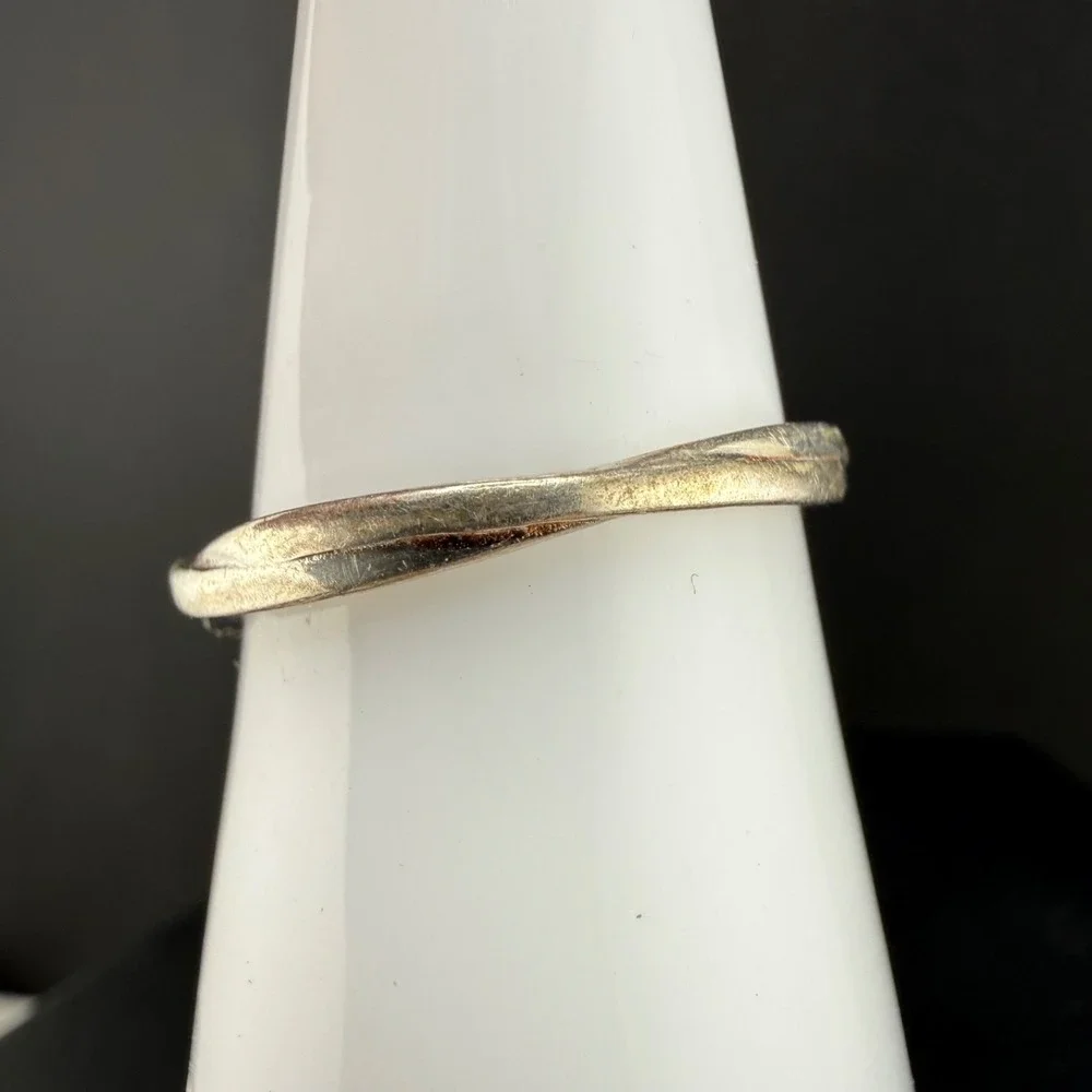 Vintage Sterling Silver Ring Cocktail Signed IBB Size 8.75